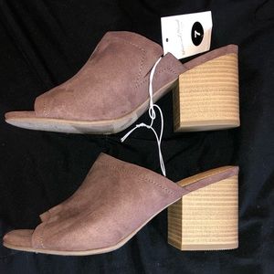 Cocoa Slide On Wedge Heels